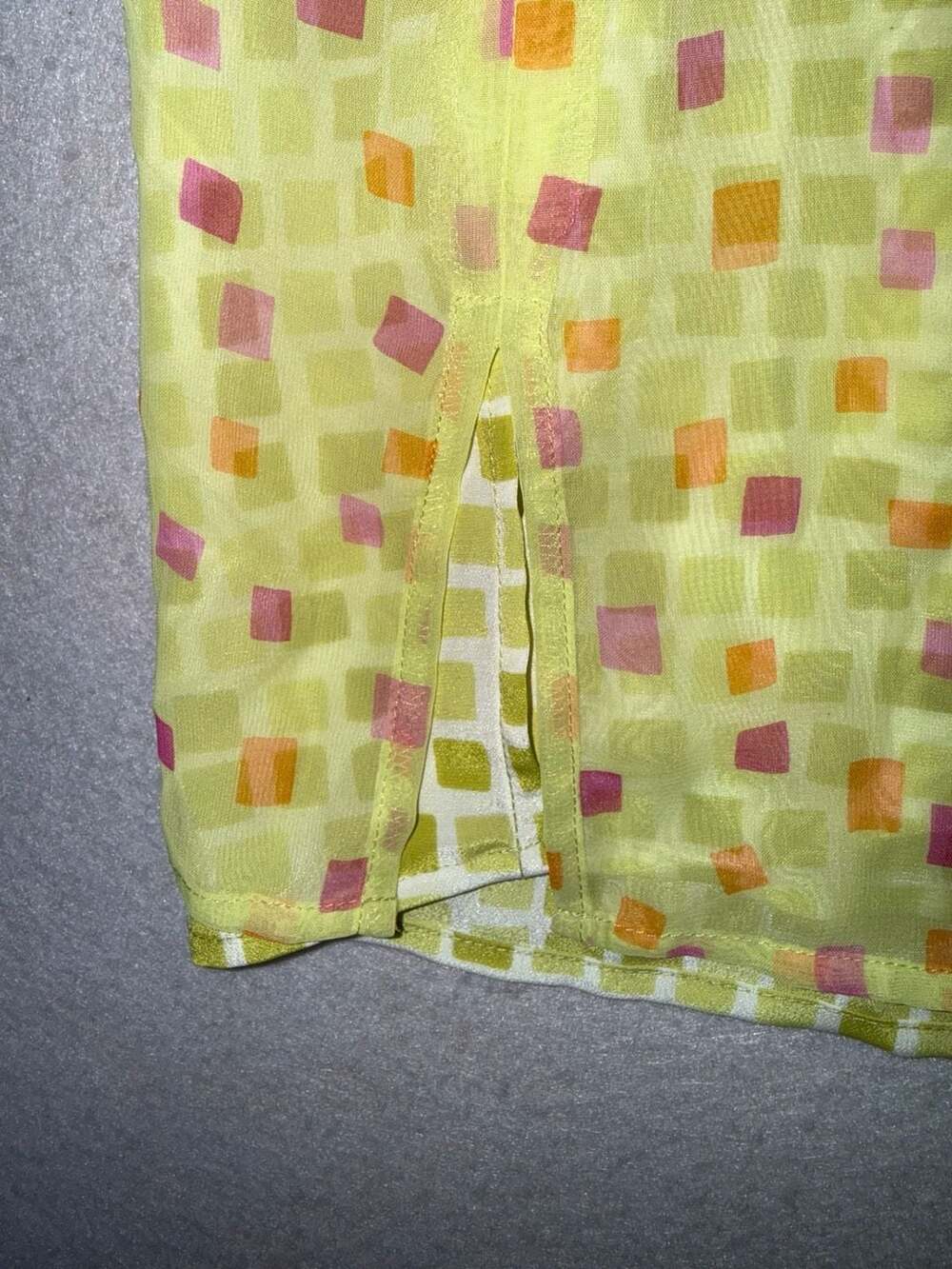 Apostrophe Petite Women's Yellow Geo Print Polyester Mini Skirt Size P10 - Picture 7 of 7